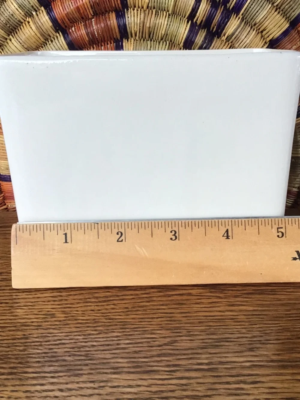 Vintage McCoy Pottery Rectangular Pillow Planter Vase USA MCM White